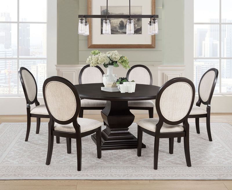 Twyla 60-inch Round Wood Dining Room Table Dark Cocoa