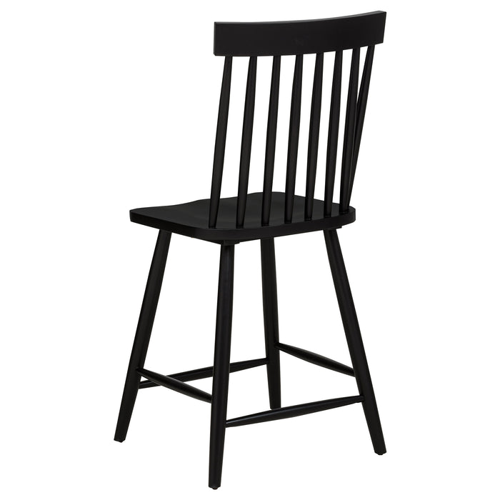 Andrews Windsor Counter Height Dining Side Chair Black (Set of 2)