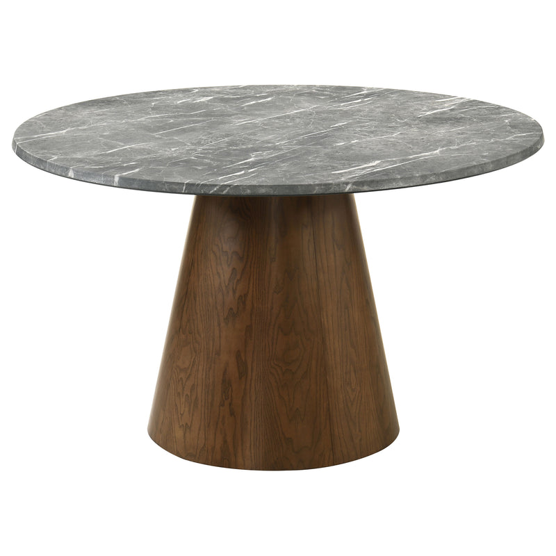 Franklin 50-inch Round SmartTop™ Dining Table Grey and Dark Brown