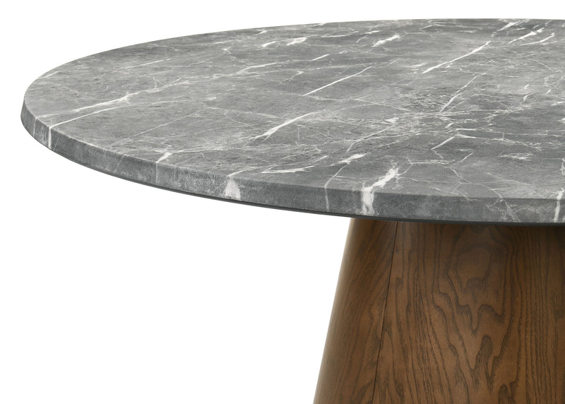 Franklin 5-piece 50-inch Round SmartTop™ Dining Table Set Grey and Dark Brown