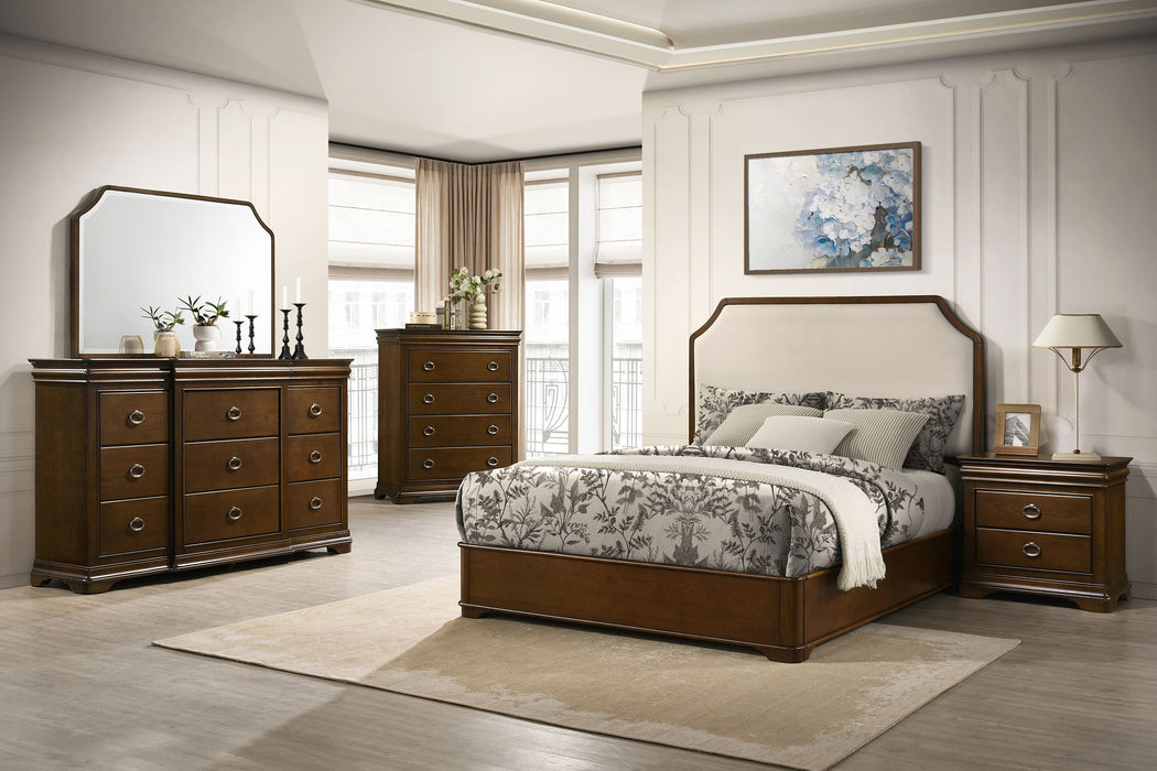 Garland 58-inch Eastern King Panel Bed Cream Brown Cherry