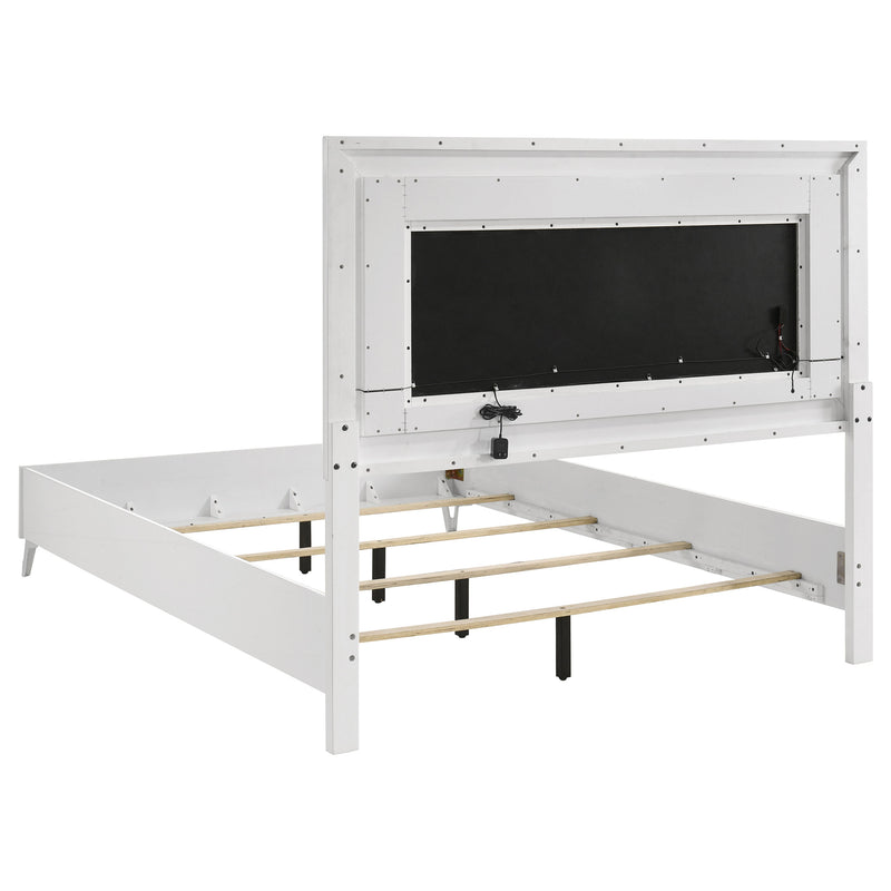 Cassia 5-piece Queen LED Bedroom Set White High Gloss