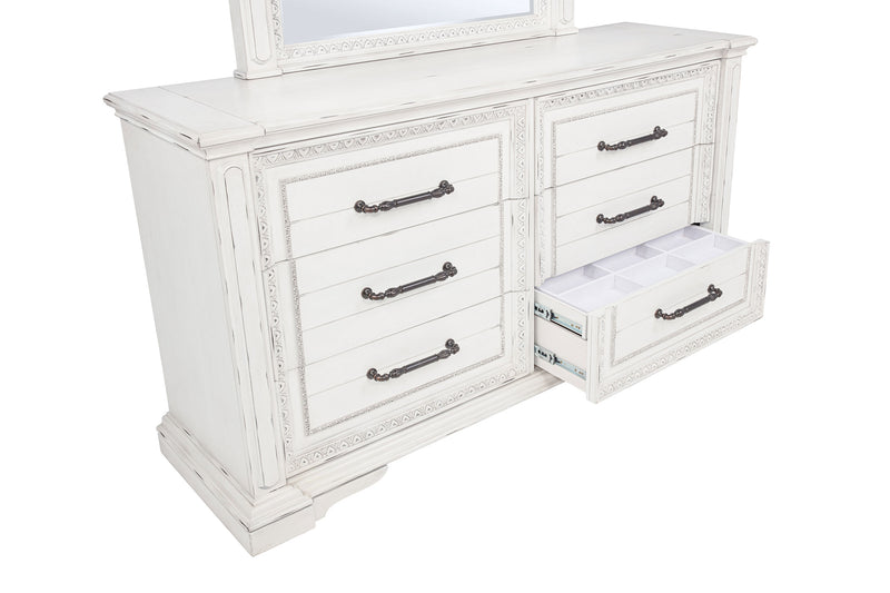 McKinney 4-piece Eastern King Bedroom Set Vintage White