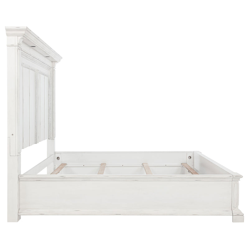 McKinney Queen LED Light Panel Bed Vintage White