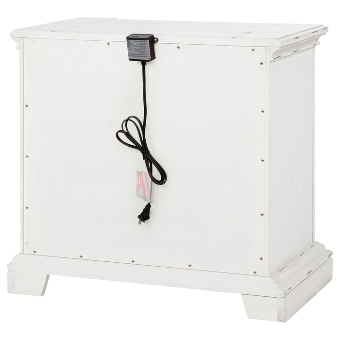McKinney 2-drawer Nightstand with Dual USB Vintage White