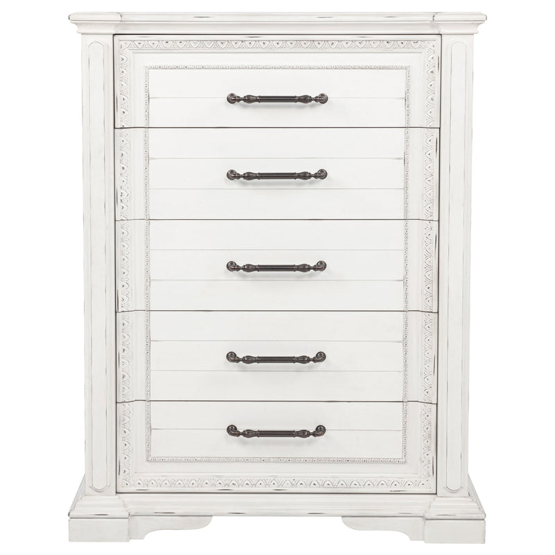 McKinney 5-drawer Bedroom Chest of Drawers Vintage White