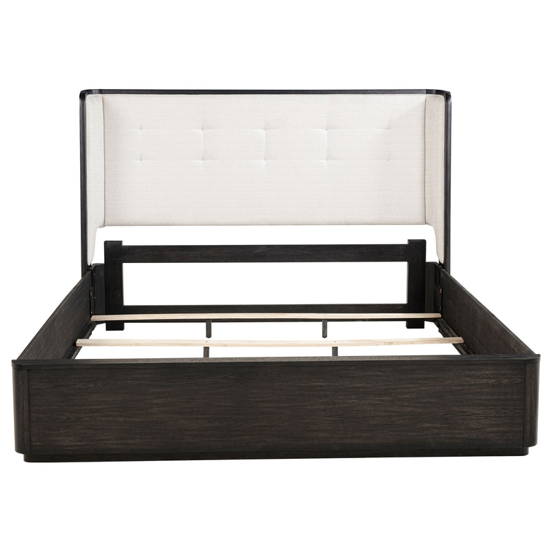 Leandro 55-inch Queen Wingback Bed Burnished Black