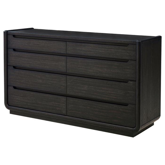 Leandro 8-drawer Bedroom Dresser Cabinet Burnished Black