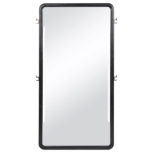 Leandro 76-inch Full Length Floor Mirror Burnished Black