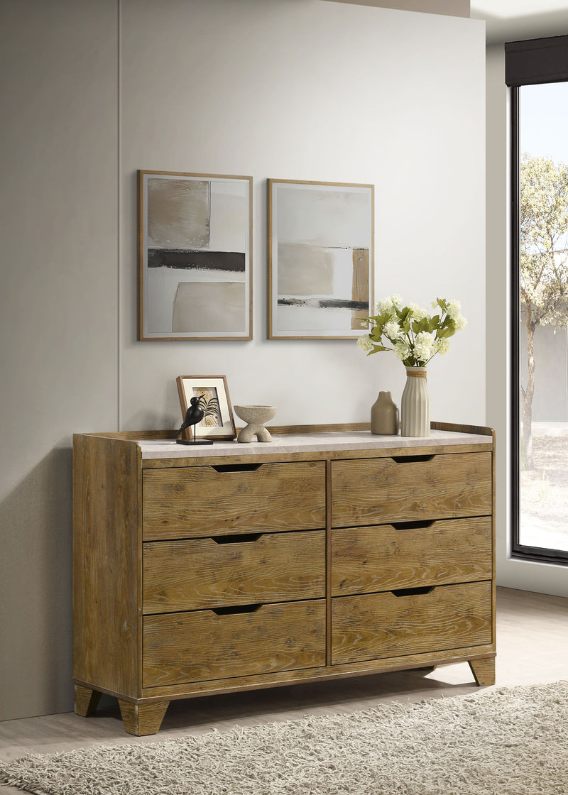 Henderson 6-drawer Bedroom Dresser Cabinet Medium Oak