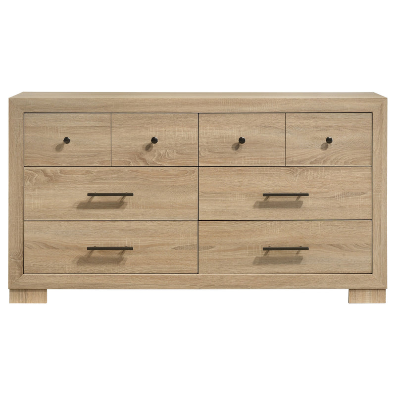 Arielle Bedroom Dresser with Mixed Hardware Light Oak