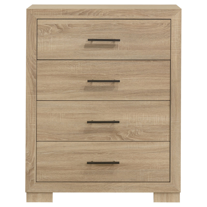Arielle 4-Drawer Bedroom Chest with Framed Fronts Light Oak