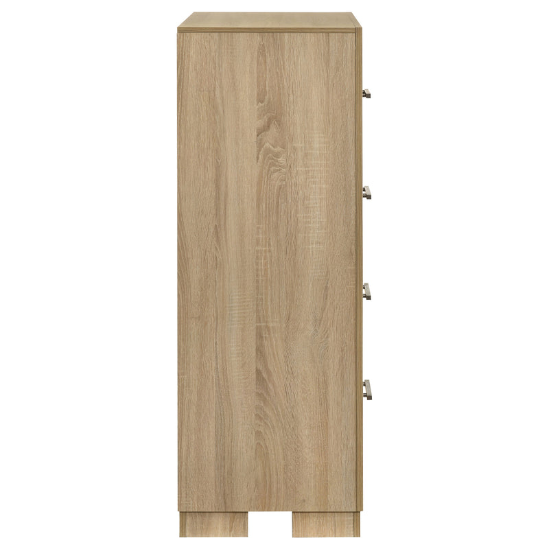 Arielle 4-Drawer Bedroom Chest with Framed Fronts Light Oak