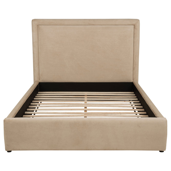 Lawson 54-inch Upholstered Full Platform Bed Light Saddle