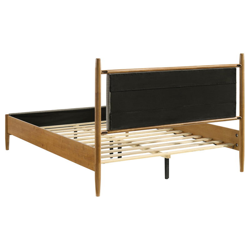 Mason 46-inch Queen Panel Platform Bed Grey and Light Brown