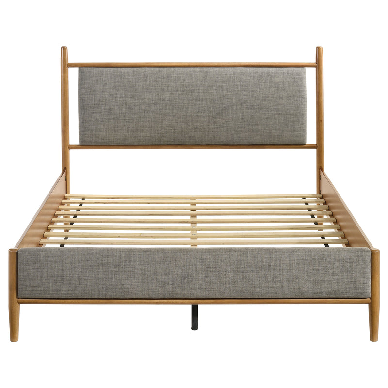 Mason 46-inch Queen Panel Platform Bed Grey and Light Brown