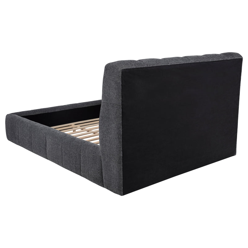 Nollet 48-inch Upholstered Eastern King Platform Bed Grey