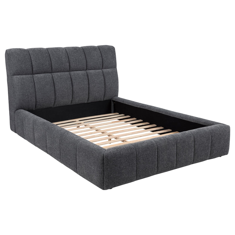 Nollet 48-inch Upholstered Queen Panel Platform Bed Grey