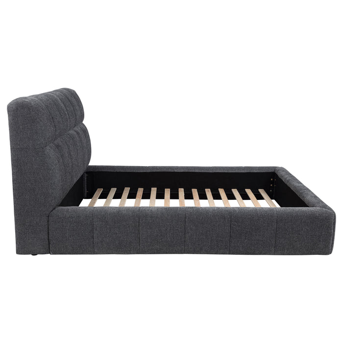 Nollet 48-inch Upholstered Queen Panel Platform Bed Grey
