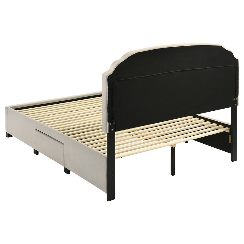Marianna 4-drawer Upholstered Full Storage Bed Cream