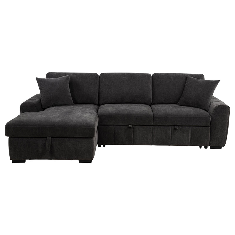 Pastrana Upholstered Sleeper Sectional Sofa LAF Chaise Grey