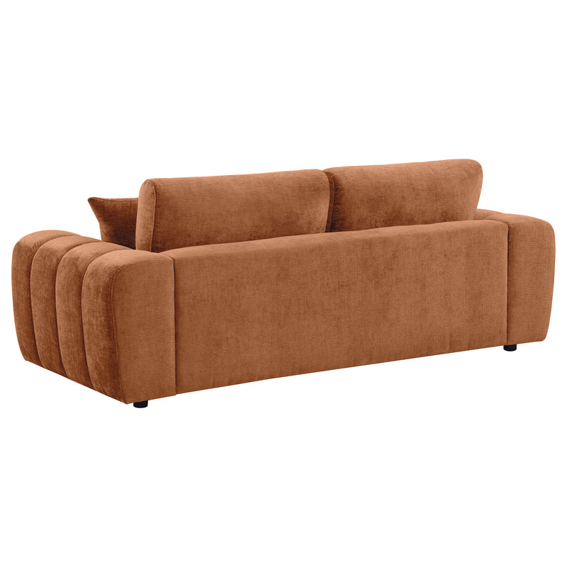 Burnett 4-piece Chenille Upholstered Sofa Set Burnt Orange