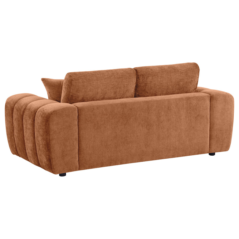 Burnett 4-piece Chenille Upholstered Sofa Set Burnt Orange