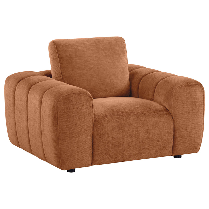 Burnett 4-piece Chenille Upholstered Sofa Set Burnt Orange