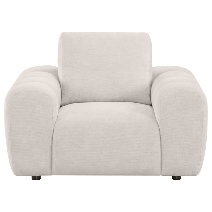 Burnett Chenille Upholstered Accent Chair Ivory