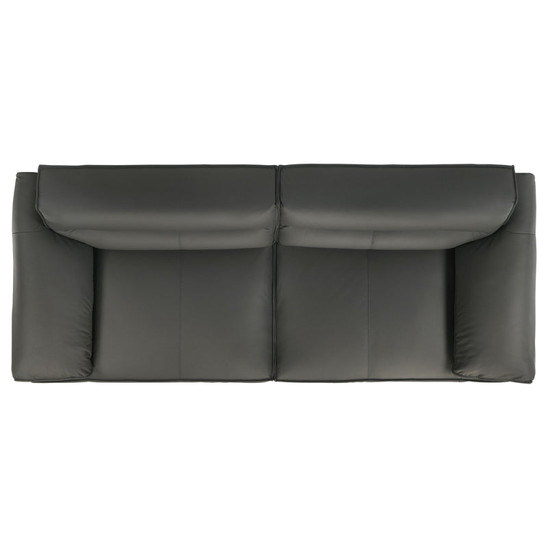 Buxton 2-piece Leather Upholstered Sofa Set Graphite