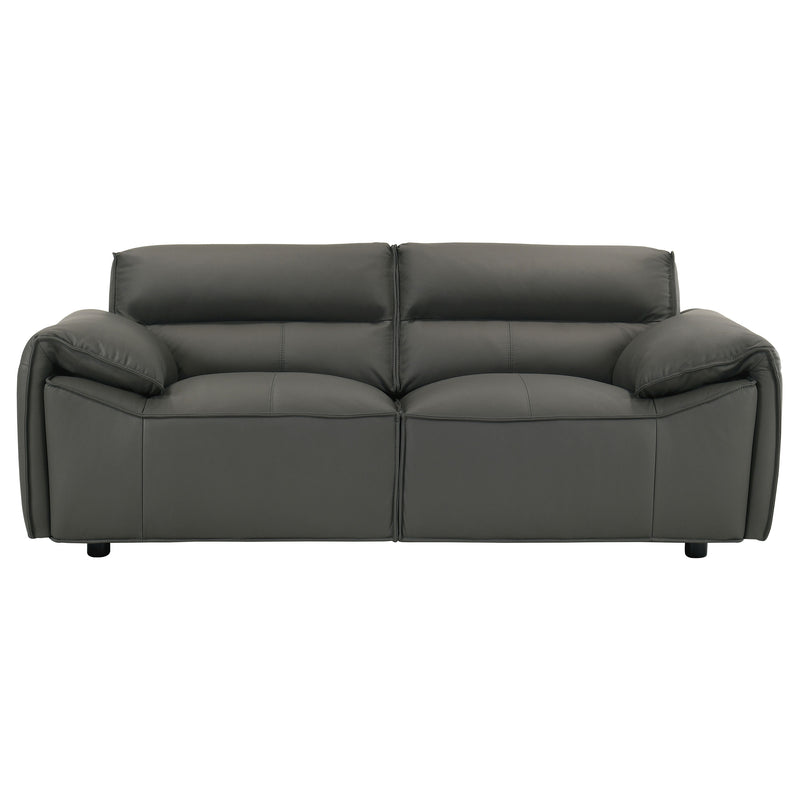 Buxton 2-piece Leather Upholstered Sofa Set Graphite