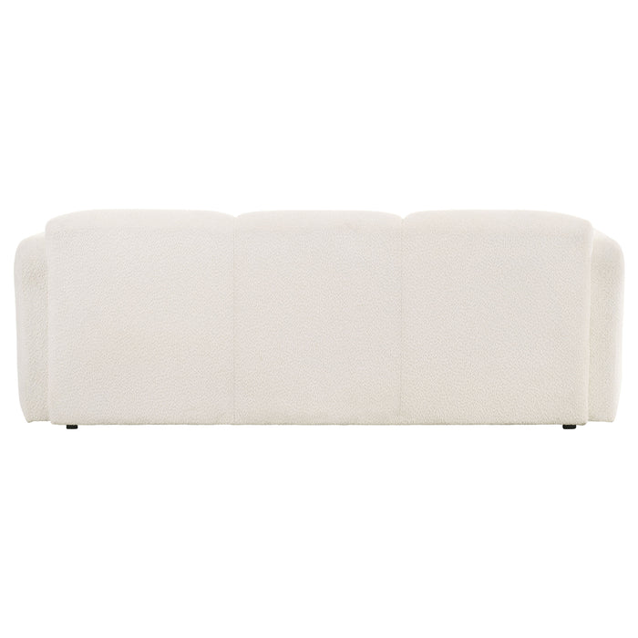 Dorset Fabric Upholstered Round Track Arm Sofa White