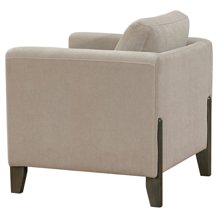 Islington 3-piece Upholstered Panel Arm Sofa Set Taupe