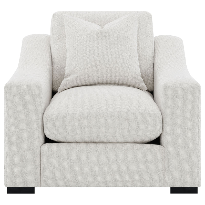 Ashlyn Fabric Upholstered Track Arm Accent Chair Sand