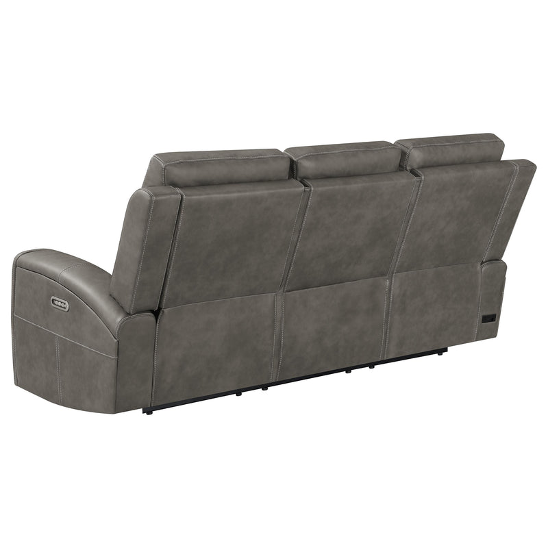 Brickston Triple Power Reclining Sofa Charcoal