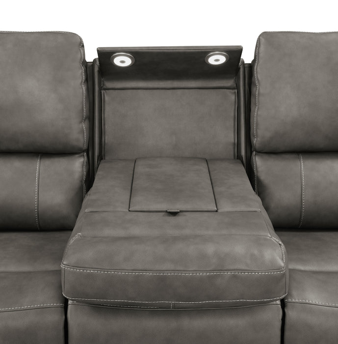Brickston 2-piece Triple Power Reclining Sofa Set Charcoal
