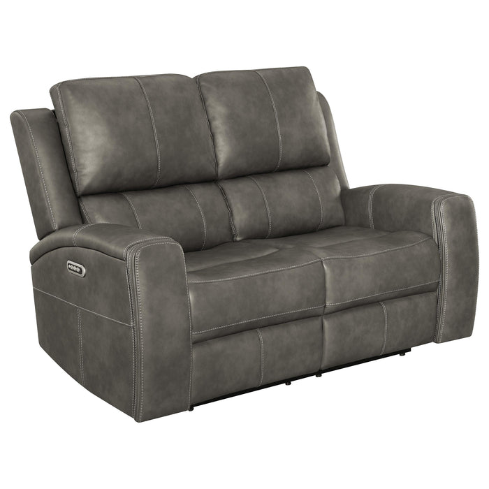 Brickston 3-piece Triple Power Reclining Sofa Set Charcoal