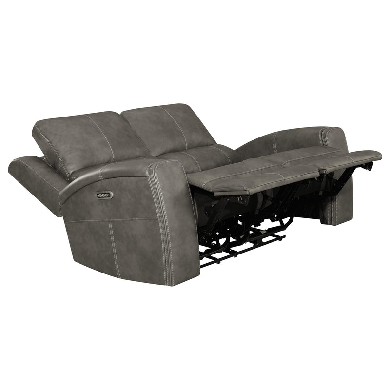 Brickston Triple Power Reclining Loveseat Charcoal
