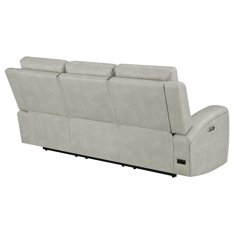 Brickston Triple Power Reclining Sofa Mushroom