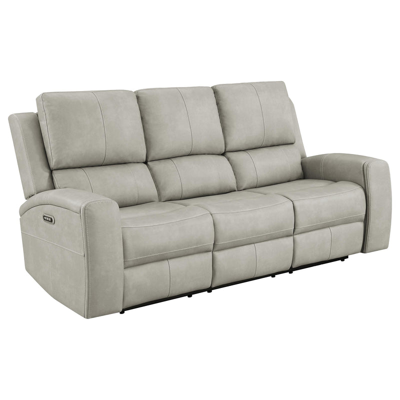 Brickston Triple Power Reclining Sofa Mushroom