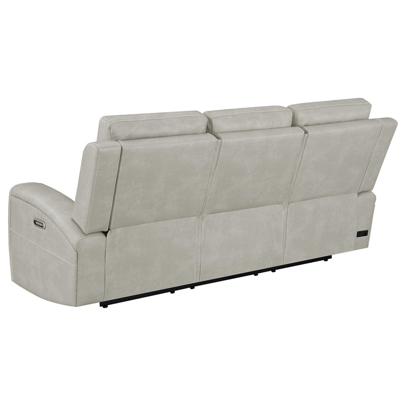 Brickston Triple Power Reclining Sofa Mushroom