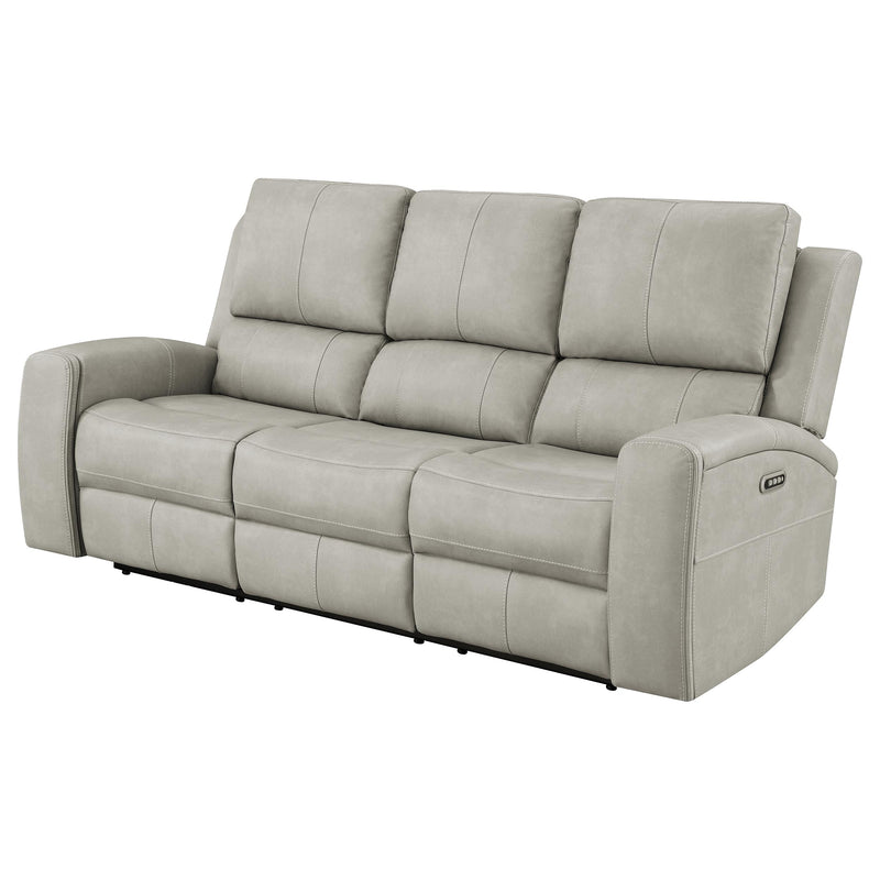 Brickston Triple Power Reclining Sofa Mushroom
