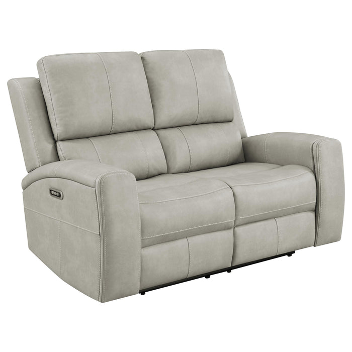 Brickston 2-piece Triple Power Reclining Sofa Set Grey