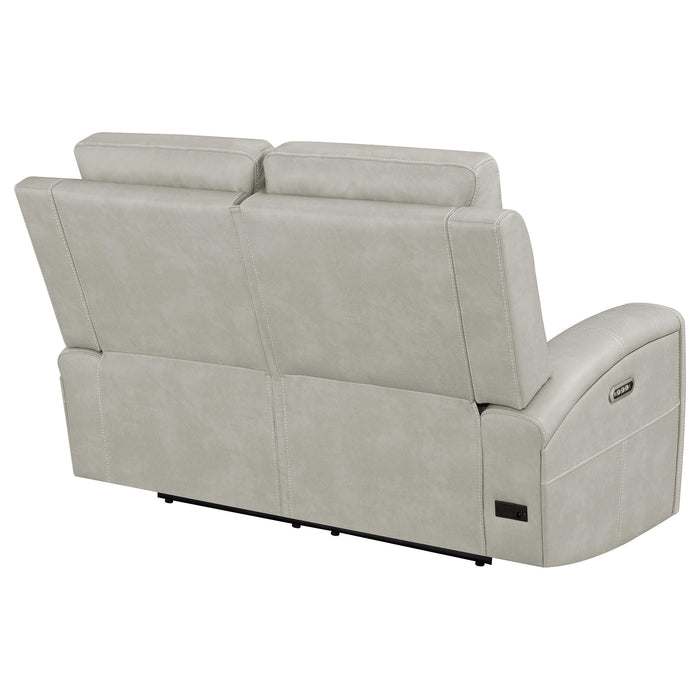 Brickston Triple Power Reclining Loveseat Grey