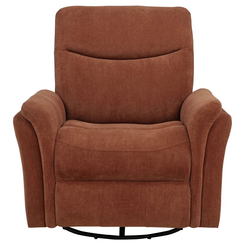 Adler Upholstered Power Swivel Glider Recliner Rust