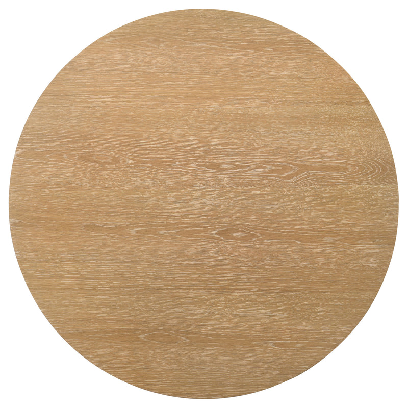 Ottowa 36-inch Round Wood Cocktail Coffee Table Light Oak