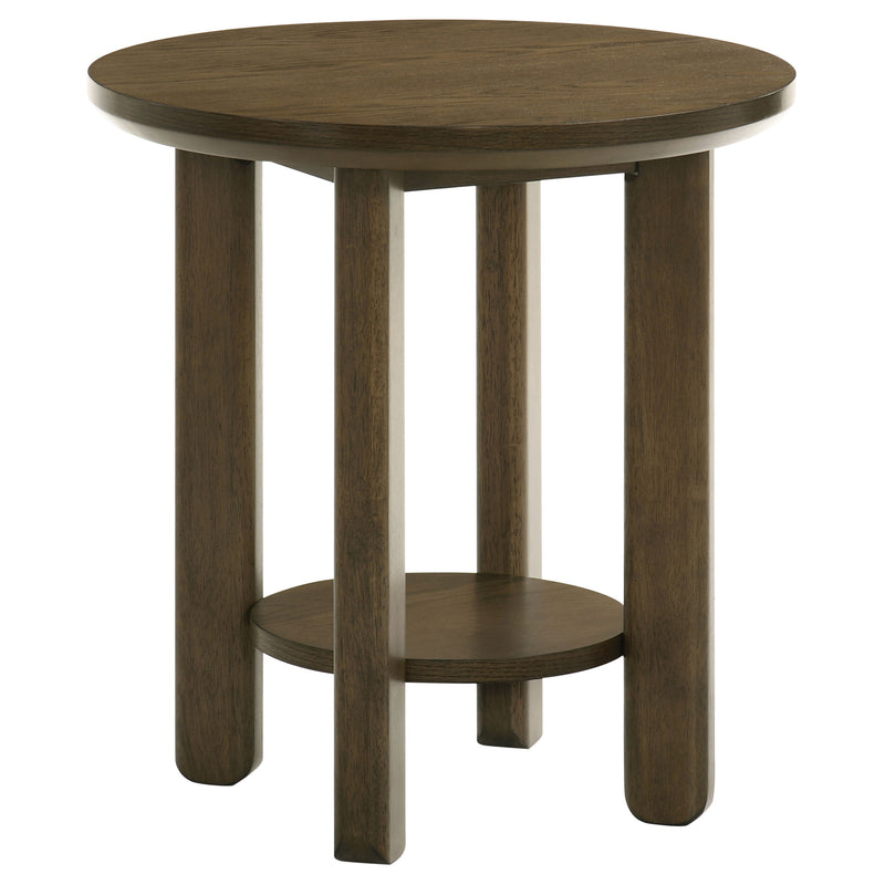 Ottowa 3-piece Round Wood Coffee Table Set Brown