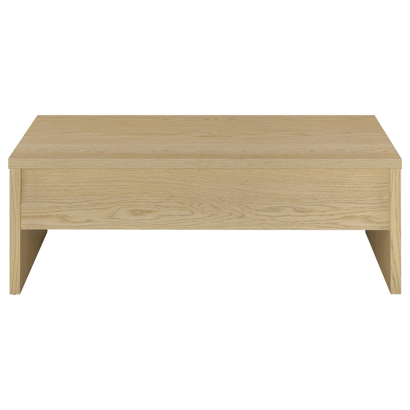 Canoga 2-piece Lift Top Cocktail Coffee Table Set Light Oak