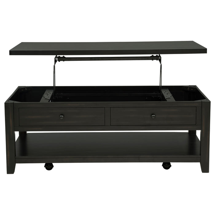 Payne 48-inch Mobile Lift Top Coffee Table Distressed Java