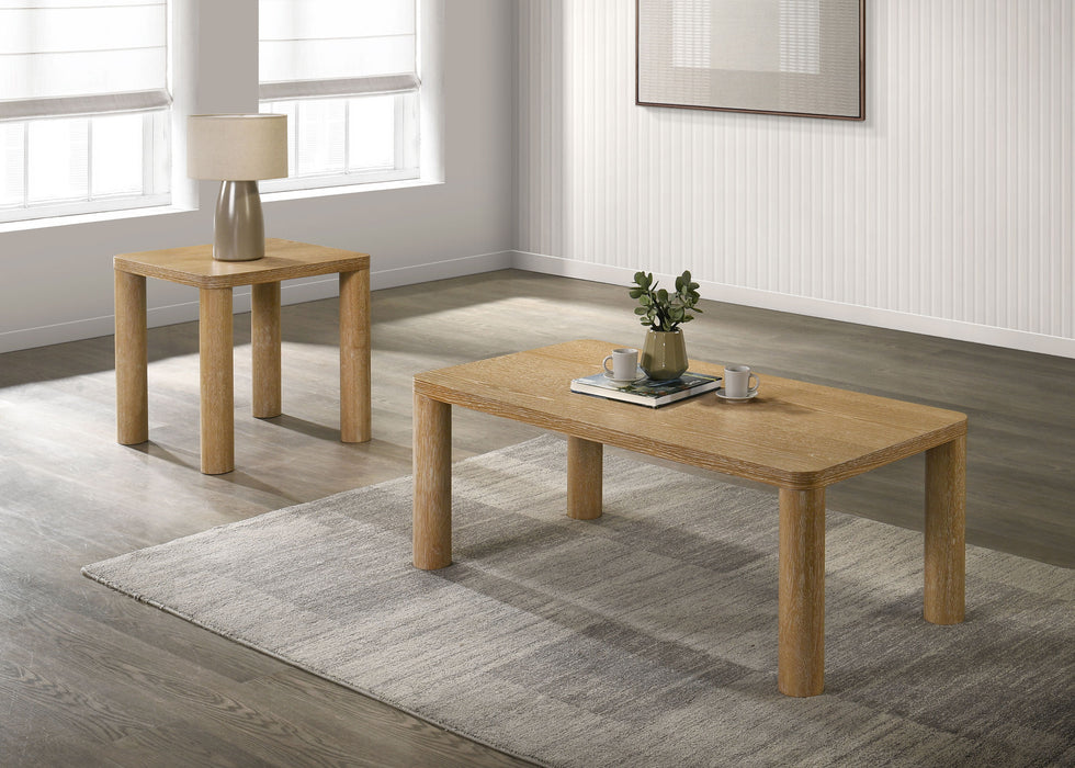 Castlewood Engineered Wood Cocktail Coffee Table Washed Oak